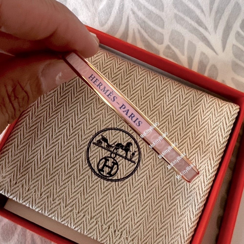 Hermes Pink Palmettes Composees bangle